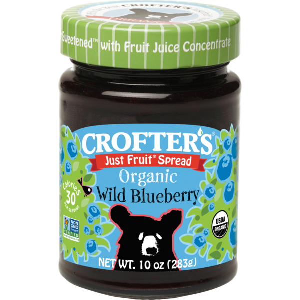 Crofters Organic Spread Fruit Blueberry 10 oz., PK6 60067275000359